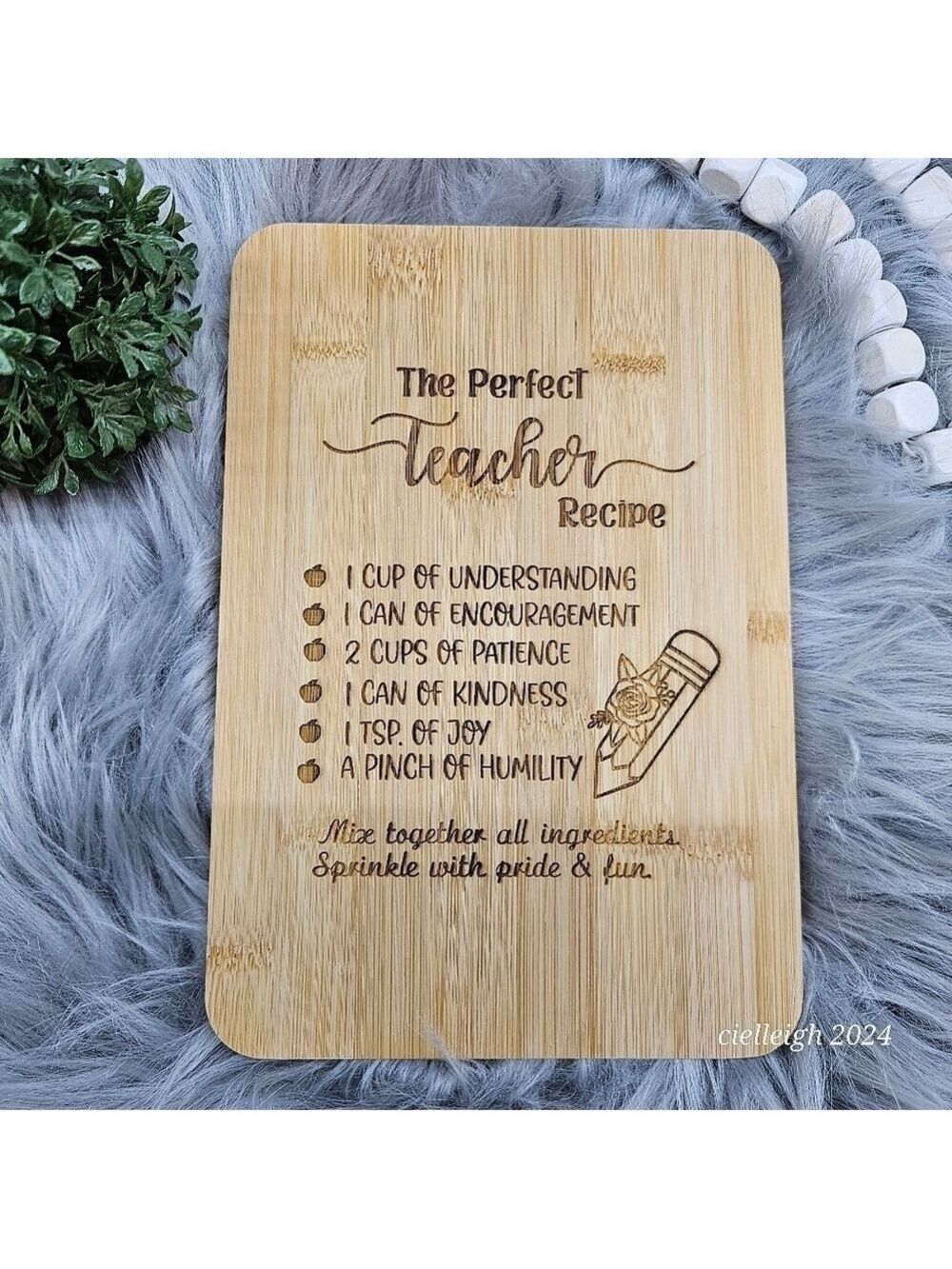 Custom Handcrafted Teacher Individual Charcuterie board